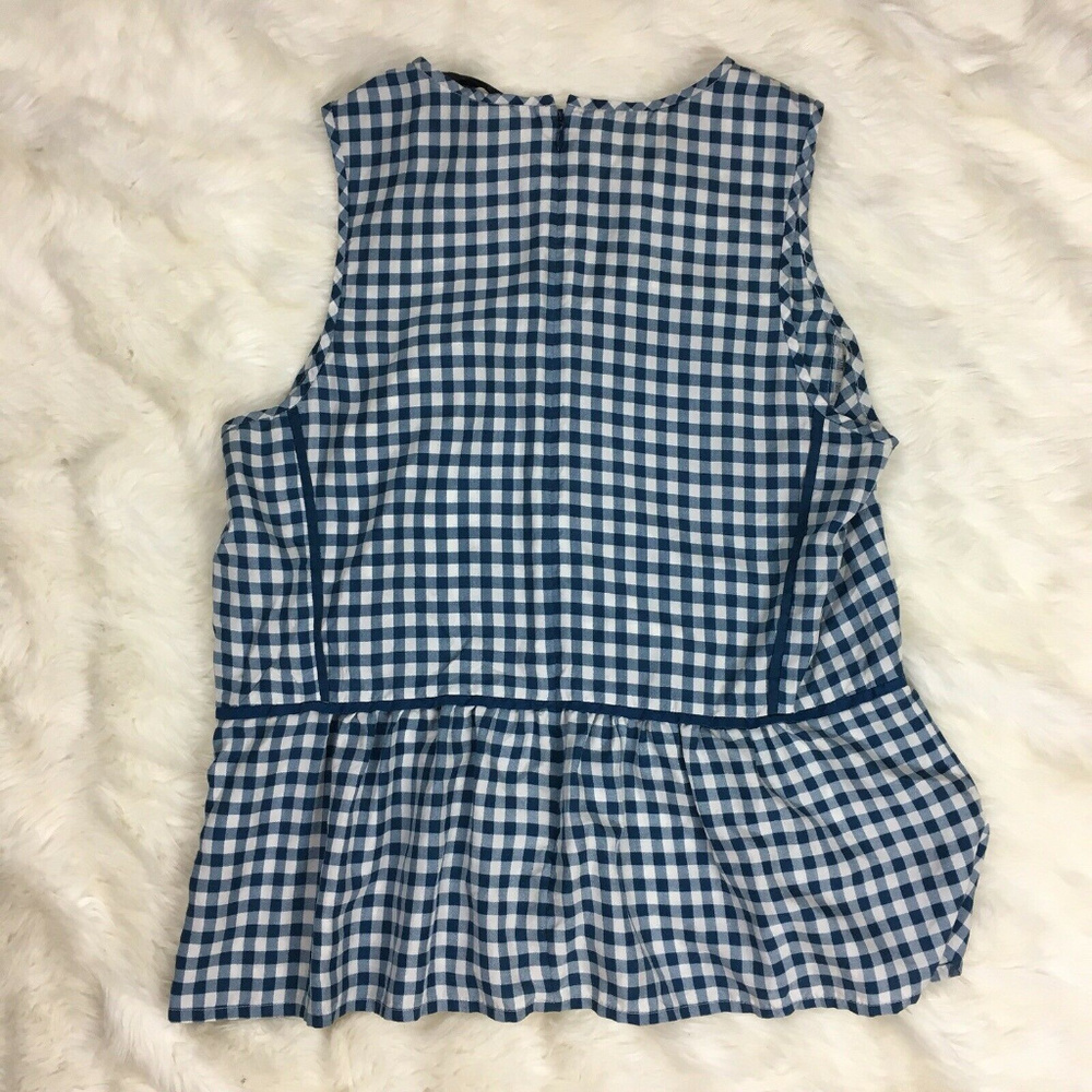 J Crew Hem Silk Top in Gingham - Picture 4 of 4